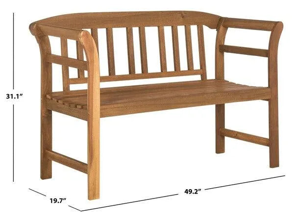 Safavieh Porterville Natural Wood Garden Bench