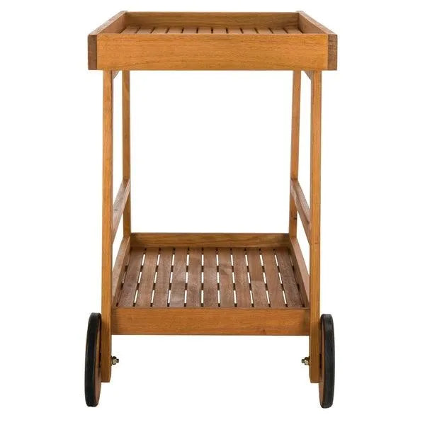 Safavieh Renzo Natural Wood Indoor / Outdoor Bar Cart