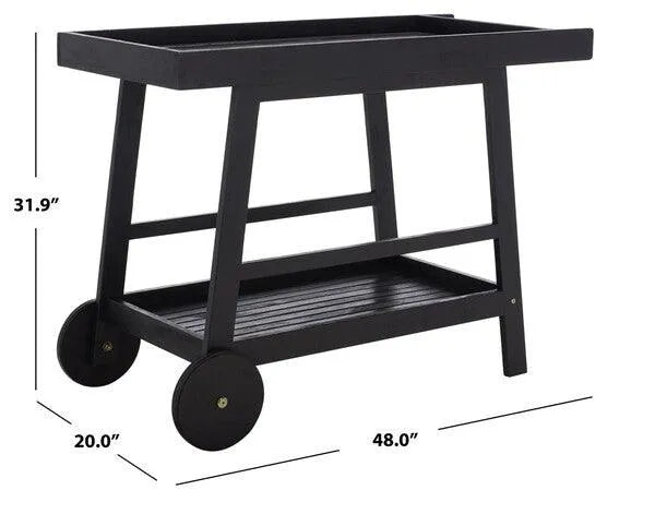 Safavieh Black Indoor / Outdoor Bar Cart