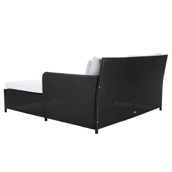 Safavieh Cadeo Black Wicker Poolside Daybed