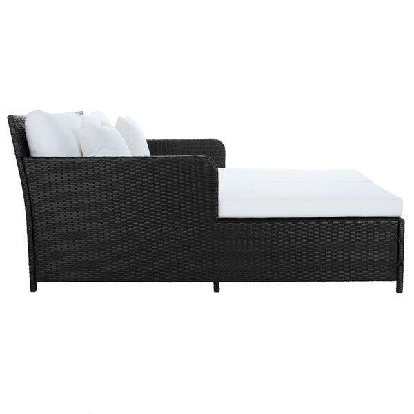 Safavieh Cadeo Black Wicker Poolside Daybed