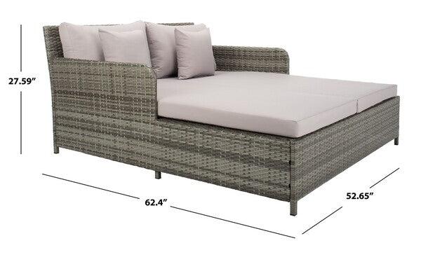 Safavieh Grey Wicker Poolside Daybed