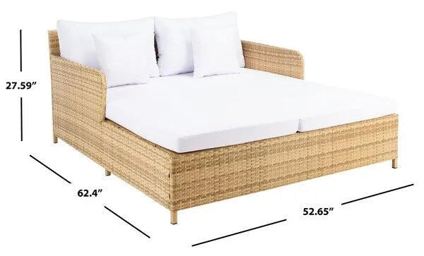 Safavieh Cadeo Natural Wicker Poolside Daybed