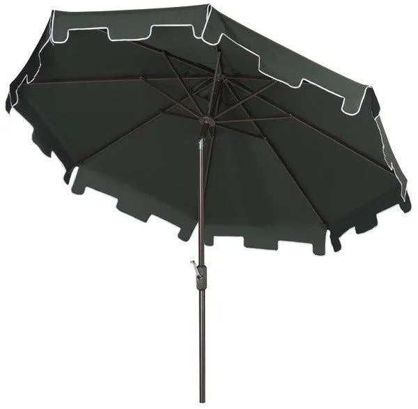 Safavieh Zimmerman Dark Green Crank Umbrella With Flap (9ft)