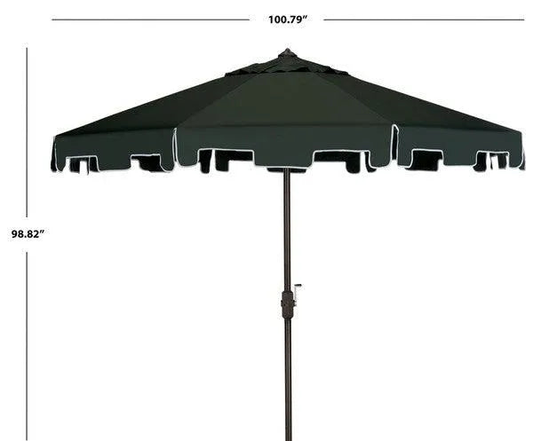 Safavieh Zimmerman Dark Green Crank Umbrella With Flap (9ft)