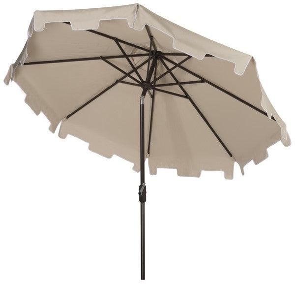 Safavieh Zimmerman Beige Crank Umbrella With Flap (9ft)