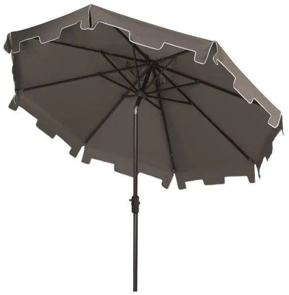 Safavieh Zimmerman Grey Crank Umbrella With Flap (9ft)