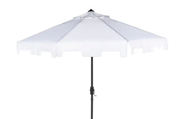 Safavieh European White Valance Market Umbrella With Flap