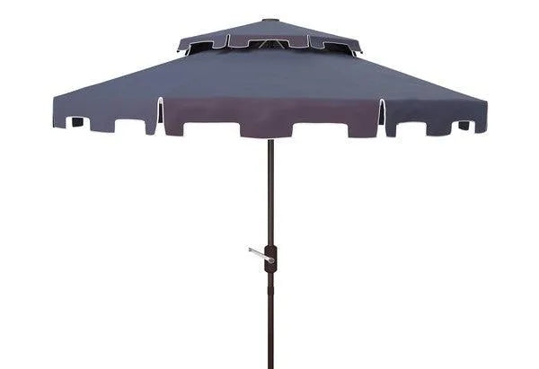 Safavieh Zimmerman Navy-White Double Tap Market Umbrella (9t)