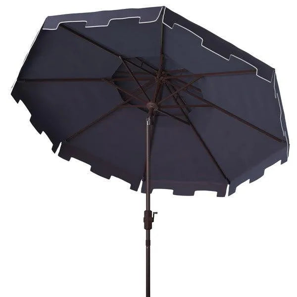 Safavieh Zimmerman Navy-White Double Tap Market Umbrella (9t)