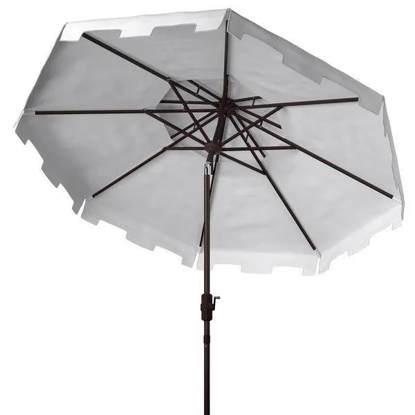 Safavieh Zimmerman White Crank Umbrella With Flap (9ft)