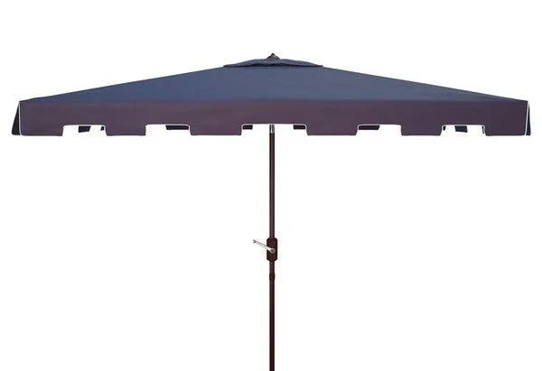 Safavieh Zimmerman Navy-White Classic Rectangular Market Umbrella