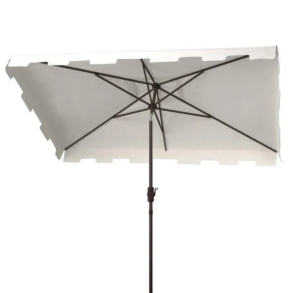 Safavieh Zimmerman White Classic Rectangular Market Umbrella