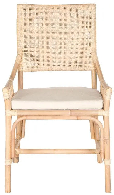 Safavieh Donatella Natural White Wash Rattan Chair