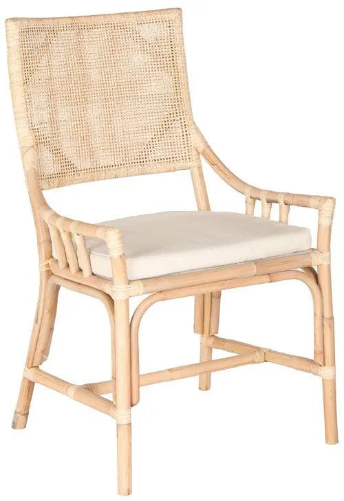 Safavieh Donatella Natural White Wash Rattan Chair