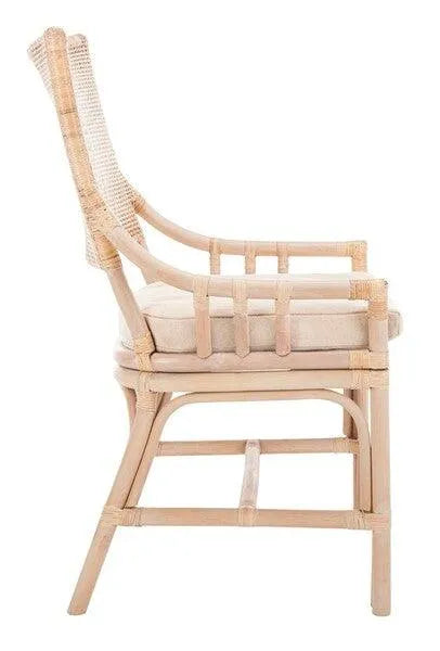 Safavieh Donatella Natural White Wash Rattan Chair