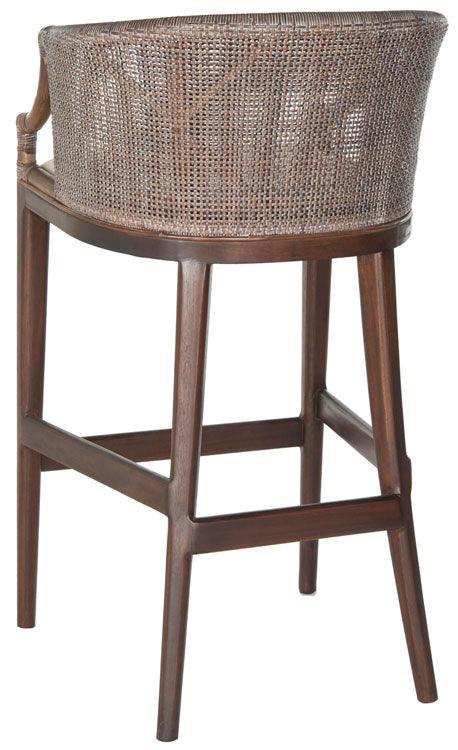 Safavieh Brando Mahogany Rattan Bar Stool