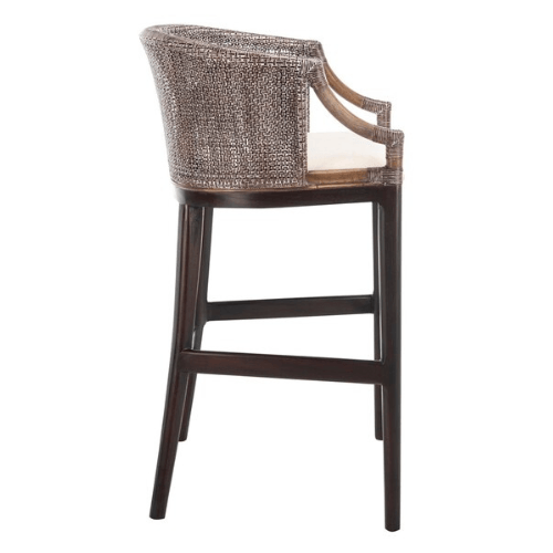 Safavieh Brando Mahogany Rattan Bar Stool