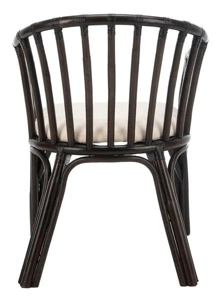 Safavieh Gino Indonesian Rattan Sleek Black Arm Chair