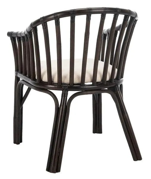 Safavieh Gino Indonesian Rattan Sleek Black Arm Chair