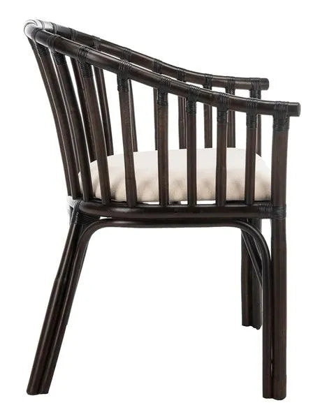 Safavieh Gino Indonesian Rattan Sleek Black Arm Chair