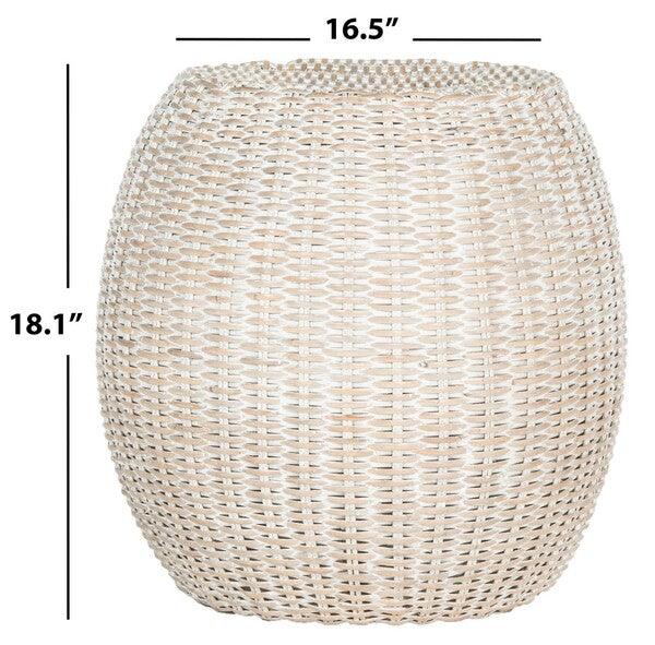 Safavieh Remi Chic Antique Grey Rattan End Table