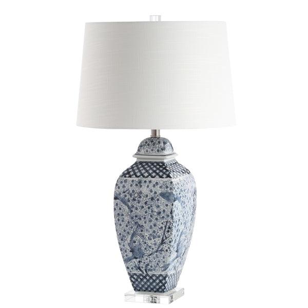 Safavieh Braeden White-Blue Chinoiserie Table Lamp