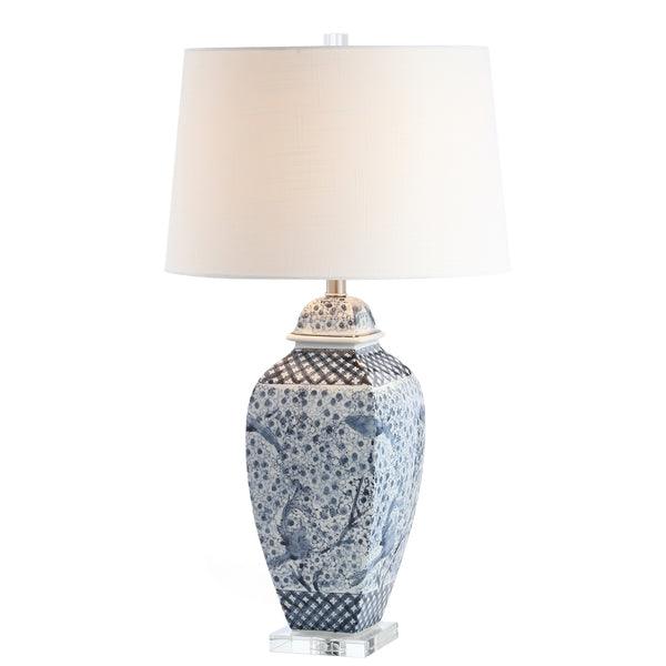 Safavieh Braeden White-Blue Chinoiserie Table Lamp