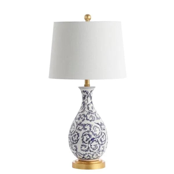 Safavieh Avi Chinoiserie Blue-White Table Lamp (Set of 2)