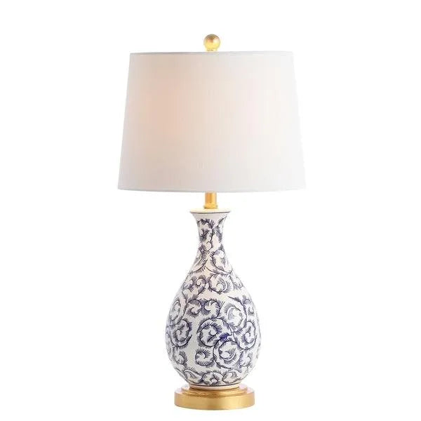 Safavieh Avi Chinoiserie Blue-White Table Lamp (Set of 2)