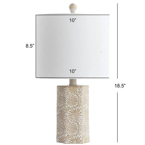 Safavieh Eliseo Beige Pattern Table Lamp