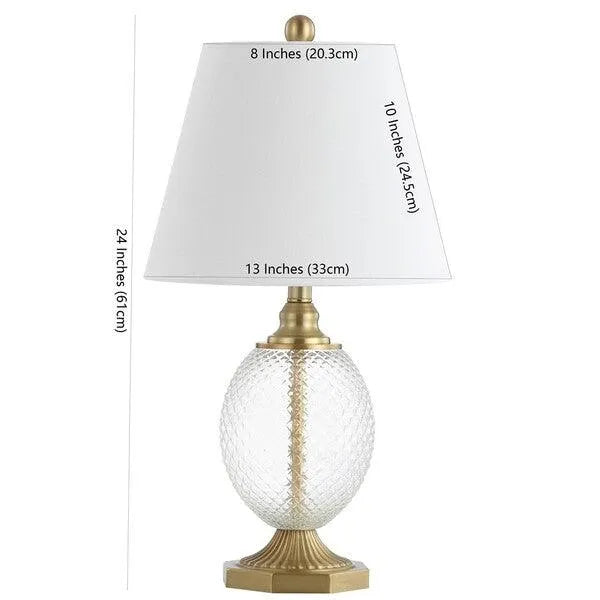 Safavieh Kaiden Clear-Brass Gold Table Lamp