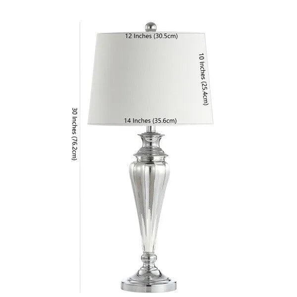 Safavieh Trent Deco Fluted Silver Table Lamp