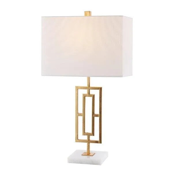 Safavieh Yara Gold Leaf Art Deco Table Lamp (Set of 2)