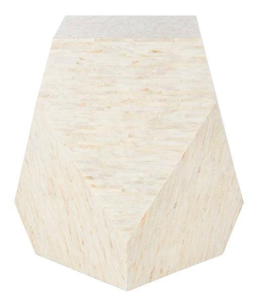 Safavieh Lea Mother of Pearl Mosaic Geometric Side Table