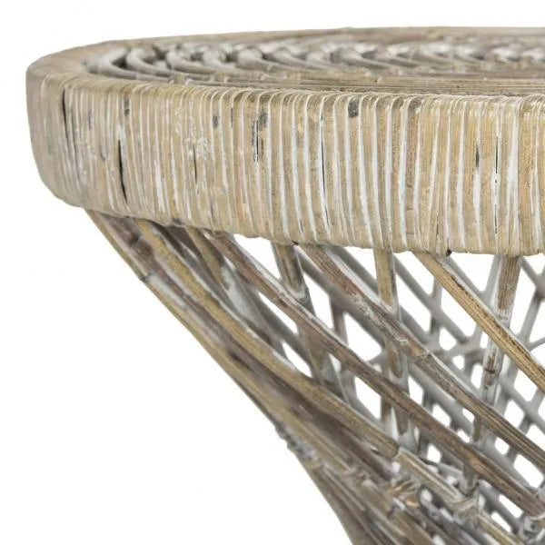 Safavieh Grimson Coastal Rattan Hourglass Accent Table