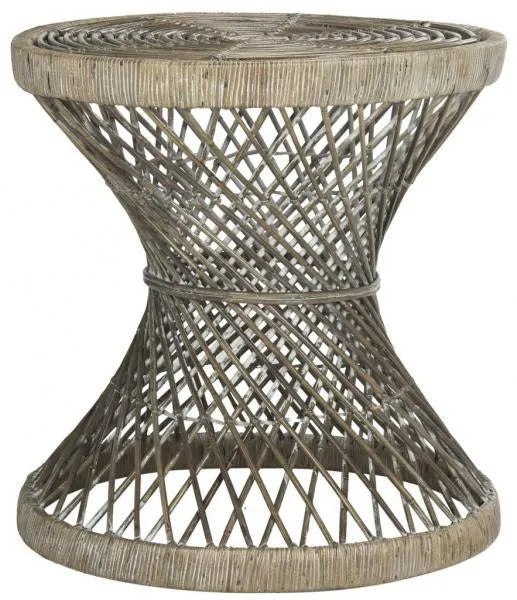 Safavieh Grimson Coastal Rattan Hourglass Accent Table